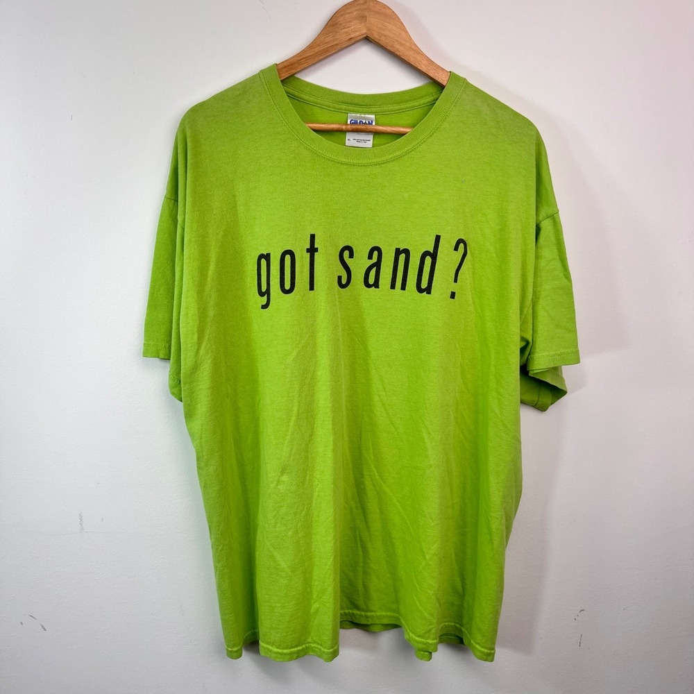 Got Sand Sand Duels Ocean City Maryland Beach Soccer Graphic T Shirt XL Green